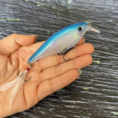 Uppuvad Minnow kalapüügi landid 90 mm 13g Crankbait Swimbait Wobbler kunstlikud kõvad söödad magevee merevee 3D Pesca Tackle jaoks