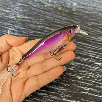 Uppuvad Minnow kalapüügi landid 90 mm 13g Crankbait Swimbait Wobbler kunstlikud kõvad söödad magevee merevee 3D Pesca Tackle jaoks