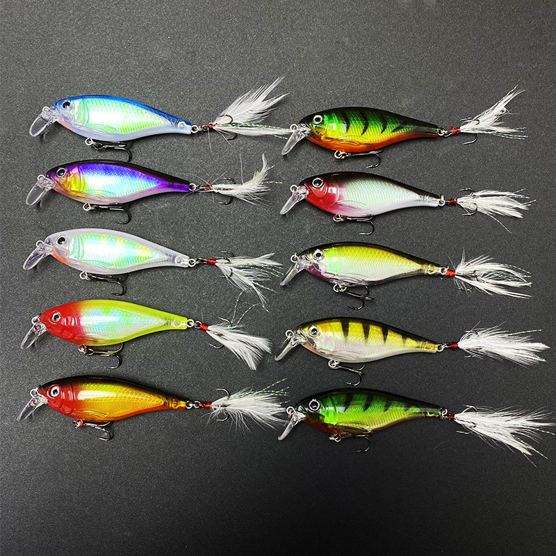 Uppuvad Minnow kalapüügi landid 90 mm 13g Crankbait Swimbait Wobbler kunstlikud kõvad söödad magevee merevee 3D Pesca Tackle jaoks