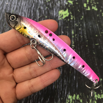 Sinking Metal Vib Ratlin Fishing Lures 45g 110mm jigs Vibration Swimbait Wobbler for Bass Artificial Hard Baits Shore Cast Pesca