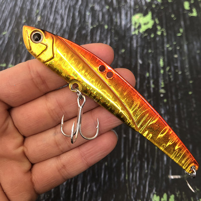Sinking Metal Vib Ratlin Fishing Lures 45g 110mm jigs Vibration Swimbait Wobbler for Bass Artificial Hard Baits Shore Cast Pesca