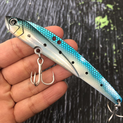 Sinking Metal Vib Ratlin Fishing Lures 45g 110mm jigs Vibration Swimbait Wobbler for Bass Artificial Hard Baits Shore Cast Pesca