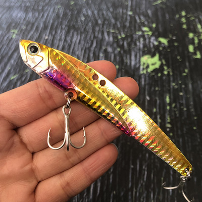 Sinking Metal Vib Ratlin Fishing Lures 45g 110mm jigs Vibration Swimbait Wobbler for Bass Artificial Hard Baits Shore Cast Pesca