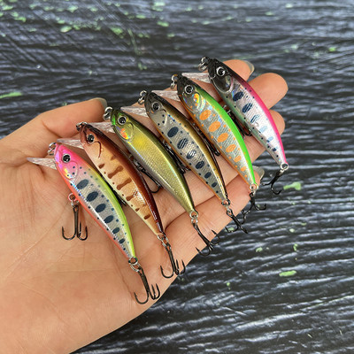 1db 50mm-es 6g süllyedő Minnow horgászcsali wobblerek csuka mesterséges kemény csalihoz Pesca Isca Swimbait horgász kellékek új 2024