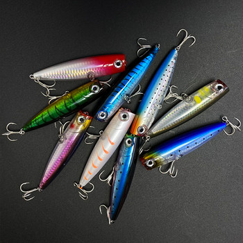 Topwater Popper Fishing Lure 105mm 23g Επιφανειακά αλμυρά νερά Twitch Wobblers for Pike Swimbait Long Casting Artificial Hard Bait