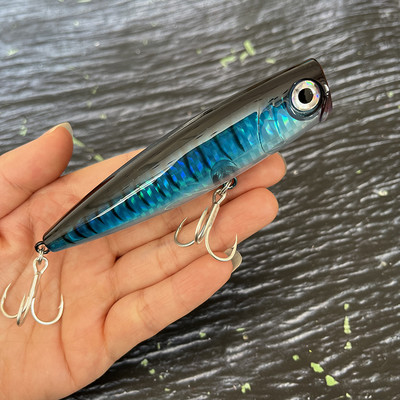 Topwater Popper žvejybos masalas 105 mm 23 g paviršiniai sūraus vandens vobleriai, skirti lydekai Swimbait Long Casting dirbtinis kietas masalas