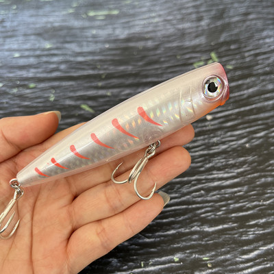 Topwater Popper žvejybos masalas 105 mm 23 g paviršiniai sūraus vandens vobleriai, skirti lydekai Swimbait Long Casting dirbtinis kietas masalas