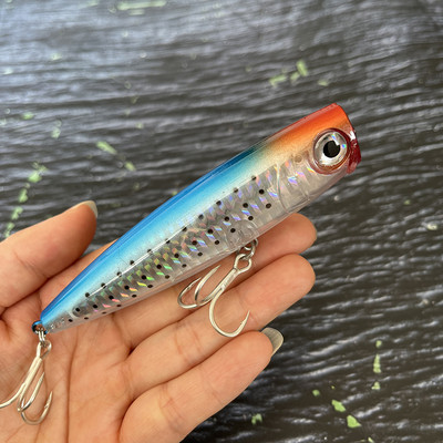 Topwater Popper žvejybos masalas 105 mm 23 g paviršiniai sūraus vandens vobleriai, skirti lydekai Swimbait Long Casting dirbtinis kietas masalas