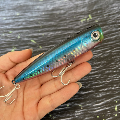 Topwater Popper žvejybos masalas 105 mm 23 g paviršiniai sūraus vandens vobleriai, skirti lydekai Swimbait Long Casting dirbtinis kietas masalas