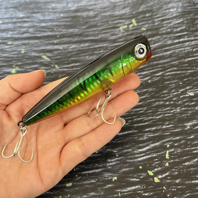 Topwater Popper žvejybos masalas 105 mm 23 g paviršiniai sūraus vandens vobleriai, skirti lydekai Swimbait Long Casting dirbtinis kietas masalas