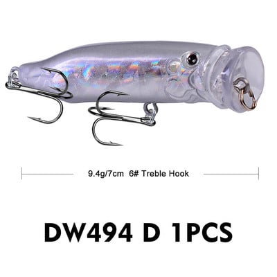 Popper žvejybos masalo svoriai 9,4 G/7 CM Masalas Poppers Topwater Lure velkamieji masalai Pesca Vobleris Articulos De Pesca Isca Dirbtinis