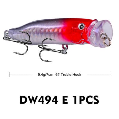 Popper žvejybos masalo svoriai 9,4 G/7 CM Masalas Poppers Topwater Lure velkamieji masalai Pesca Vobleris Articulos De Pesca Isca Dirbtinis