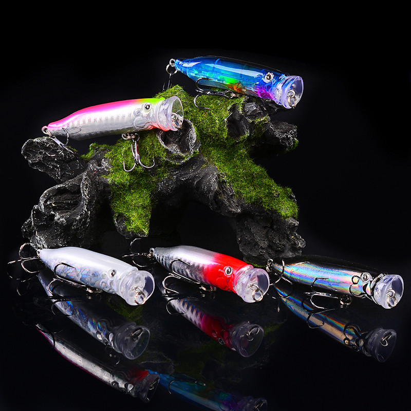 Popper žvejybos masalo svoriai 9,4 G/7 CM Masalas Poppers Topwater Lure velkamieji masalai Pesca Vobleris Articulos De Pesca Isca Dirbtinis