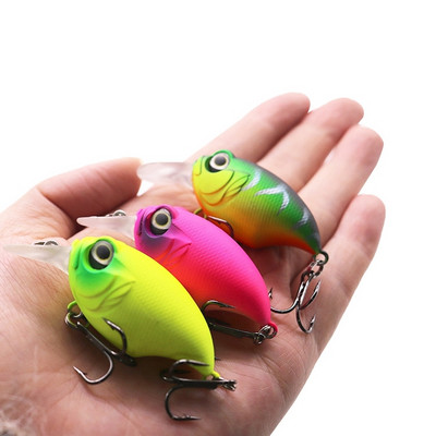 1gab Makšķerēšanas māneklis 6cm 8,4g Peldošās Crankbaits Mākslīgās plastmasas cietās ēsmas Minnow Bass Vobleri karpu velcēšanai Makšķerēšanas piederumi