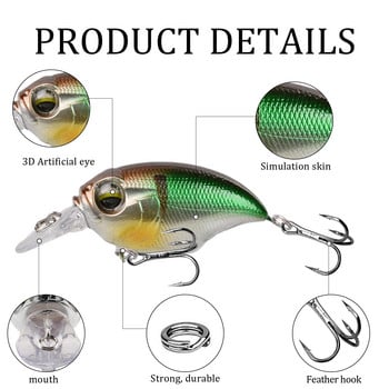 1 τμχ Floating Crankbait Fishing Lure 5,8cm 8,2g Artificial Plastics Hard Bait Minnow Wobblers Pike Bass Jerkbaits Είδη ψαρέματος