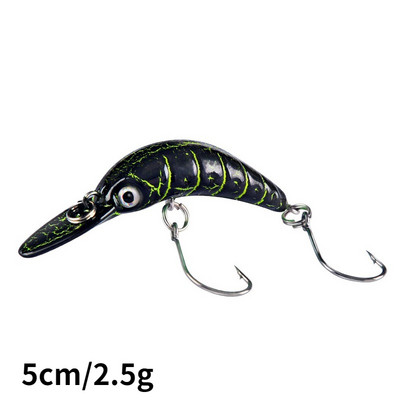 1 tk ujuv Minnow kalapüügilant 3,8 cm 1,5 g mini kunstlik kõva sööt terav konks väntsööda vobbler forell haugi bassipüük