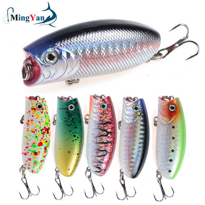 1 τεμ. Fishing Lures 5,5cm/10,4g Topwater Popper Bait 5 Color Hard Bait Artificial Wobblers Minnow Plastic Fishing Tackle