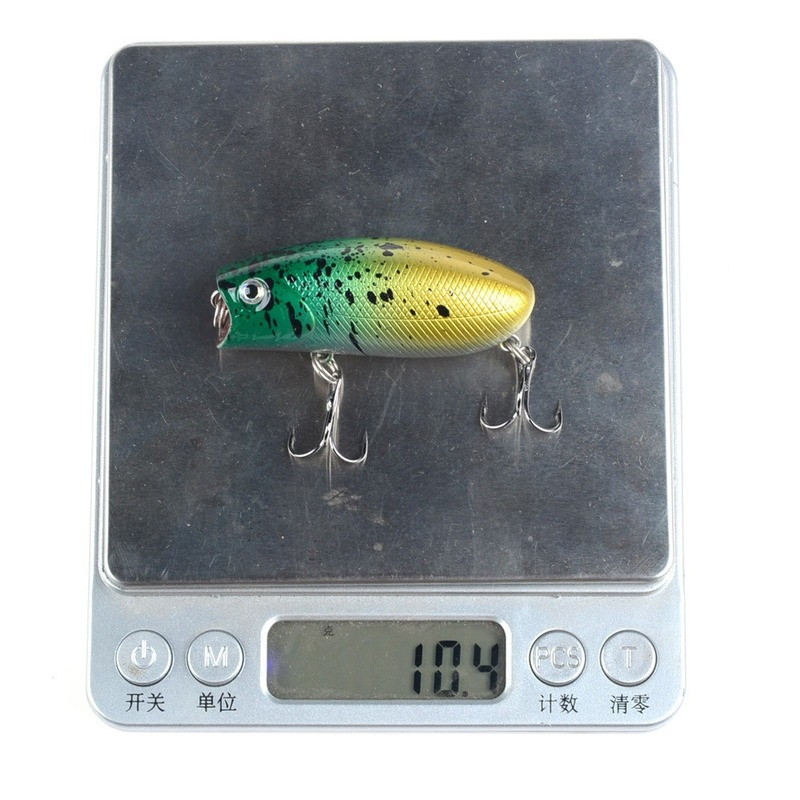 1 tk kalapüügi landid 5,5 cm/10,4 g Topwater Popper Bait 5 Color Hard Bait Kunstvoblerid Minnow plastist kalastustarbed