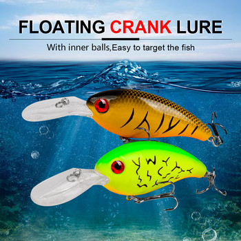 1 бр Crankbait Риболовни примамки Sea Trolling Minnow Изкуствена твърда стръв 10 cm 14 g Големи воблери Стръв за бързо гмуркане Carp Crankbait Pesca