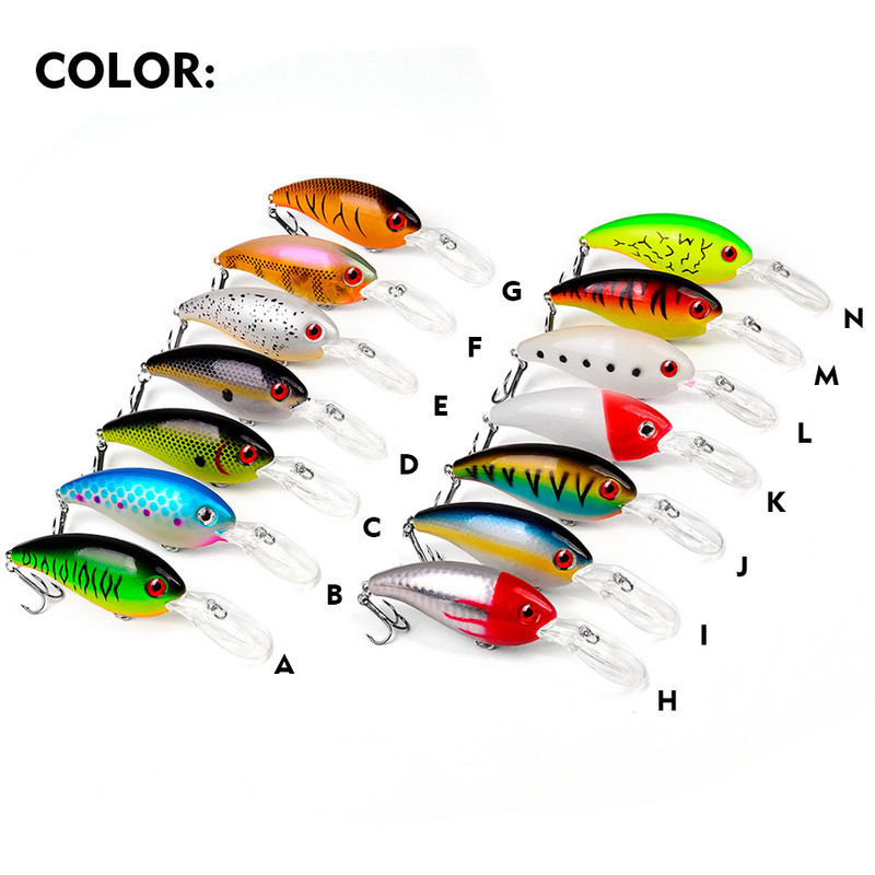 1 ks Crankbait Rybárske nástrahy Morský trolling Minnow Umelá tvrdá návnada 10 cm 14 g Veľké wobblery Rýchla potápačská návnada Kapor Crankbait Rybolov