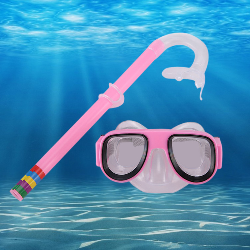 Ochelari de înot din silicon pentru copii Set de snorkeling în siguranță Set anti-ceață Ochelari de înot în siguranță Tub de respirație subacvatic pentru scuba