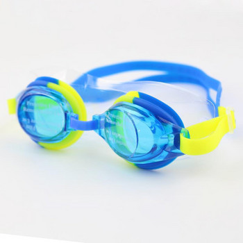 Детски очила за плуване Водоустойчиви цветни регулируеми силиконови противозамъгляващи UV щит Водни очила Очила Очила с чанта