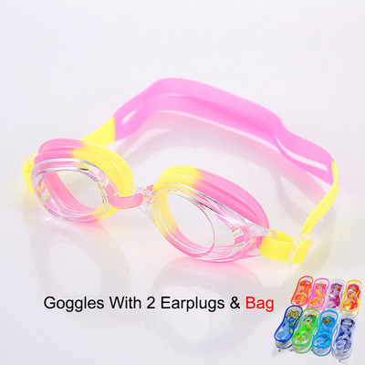 Dječje naočale za plivanje Vodootporne šarene podesive silikonske zaštite protiv magljenja UV štit naočale za vodu Naočale Naočale s vrećicom