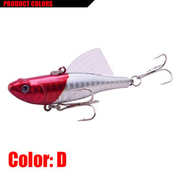 1 τεμ. Sinking Vib δόνηση Fishing Lure 70mm 17,5g Winter Fishing Hake Bait Swivel Jig Wing Artificial Hard Lures Wobbler Tackle