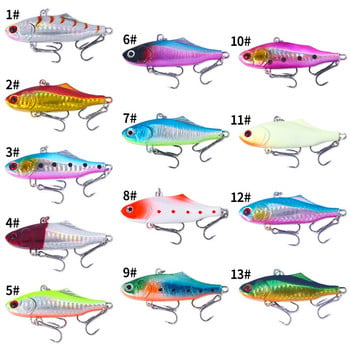 1 бр. Winter Hard Sea Fis 7cm 24g Winter VIB Fishing Lures Long Shot Потъващи вибрационни воблери Crankbait Isca Artificial