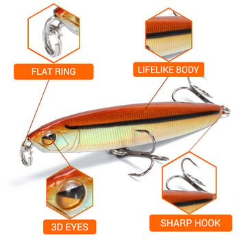 1 τεμ 75 χιλιοστά 13,6 g Pencil Lure Minnow Fishing Lures Hard Bait Sinking Wobblers pesca isca τεχνητό Σκληρό δόλωμα για Bass Pike