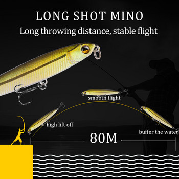 1 τεμ 75 χιλιοστά 13,6 g Pencil Lure Minnow Fishing Lures Hard Bait Sinking Wobblers pesca isca τεχνητό Σκληρό δόλωμα για Bass Pike