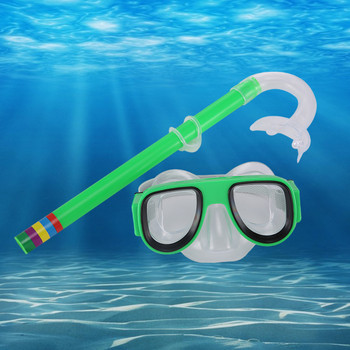Очила за плуване Детска екипировка за гмуркане с шнорхел Детски комплект маски за гмуркане Детски детски очила за плуване Комплект шнорхел с UV защита против мъгла