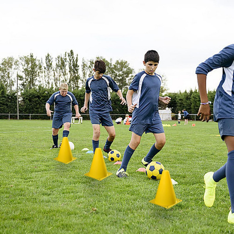 10 tk Jalgpalli markerkoonused Jalgpalli märgistustass Kaasaskantav kerge ste markerkoonused Rulljalgpalli treeningvarustus