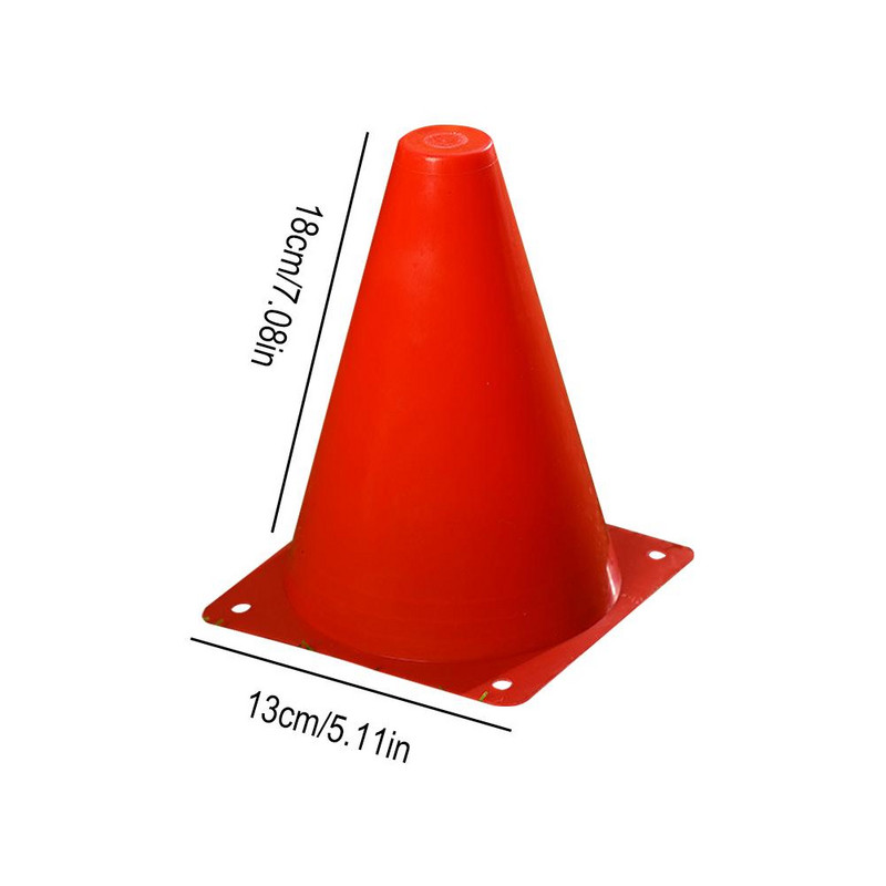 10 tk Jalgpalli markerkoonused Jalgpalli märgistustass Kaasaskantav kerge ste markerkoonused Rulljalgpalli treeningvarustus