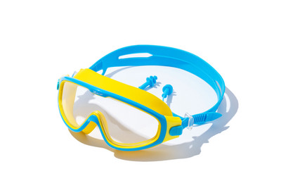 Vaikiški didelio rėmo plaukimo akiniai su ausų kištukais Vaikiški nuo rasojimo plaukimo akiniai berniukams mergaičių baseino paplūdimio akiniai nuo 2 iki 6 metų