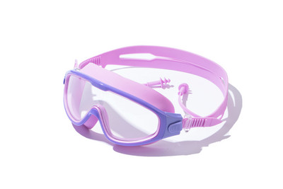 Vaikiški didelio rėmo plaukimo akiniai su ausų kištukais Vaikiški nuo rasojimo plaukimo akiniai berniukams mergaičių baseino paplūdimio akiniai nuo 2 iki 6 metų