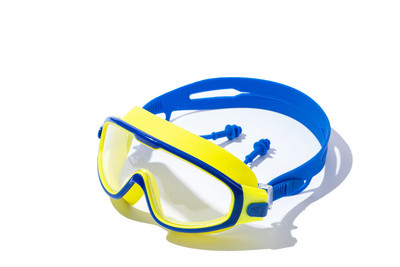 Vaikiški didelio rėmo plaukimo akiniai su ausų kištukais Vaikiški nuo rasojimo plaukimo akiniai berniukams mergaičių baseino paplūdimio akiniai nuo 2 iki 6 metų