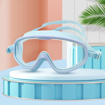 Suure raamiga ujumisprillid Täiskasvanute uduvastased, lekkevabad ujumisprillid, reguleeritavad professionaalsed meeste naiste HD ujumisprillid