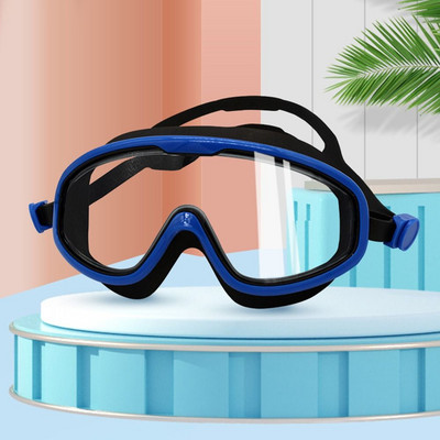 Suure raamiga ujumisprillid Täiskasvanute uduvastased, lekkevabad ujumisprillid, reguleeritavad professionaalsed meeste naiste HD ujumisprillid