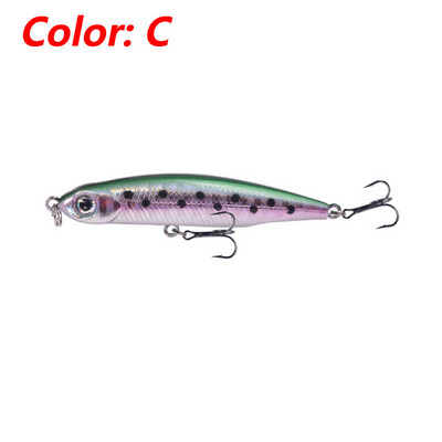 1 kom tonuća olovka mamac za pecanje 6,3 cm 6 g vobleri za dugo bacanje plastični tvrdi umjetni mamac za bas pastrva Pesca ribolovni pribor