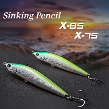 Sinking Pencil Fishing Lure Suspeding Jerkbait Long Casting Minnow Bait Japanese Vibration Wobblers Stickbait για Pike Bass