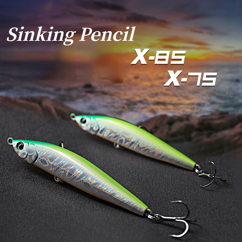 Uppuv pliiatsiga püügilant Suspeding Jerkbait Long Casting Minnow Bait Jaapani vibratsioonivooblerid Stickbait haugi bassile