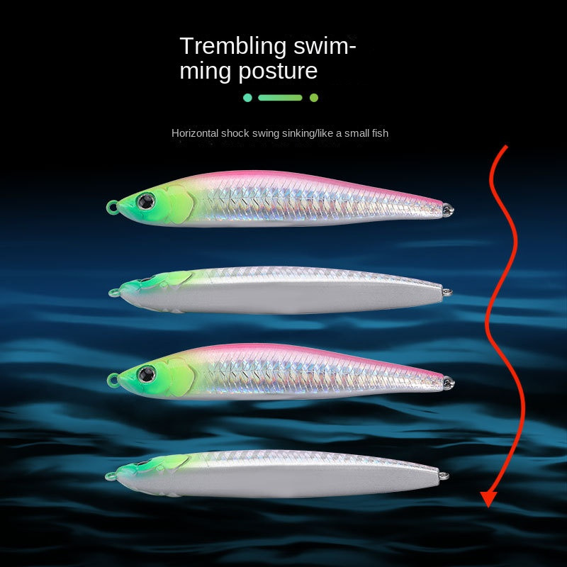 Uppuv pliiatsiga püügilant Suspeding Jerkbait Long Casting Minnow Bait Jaapani vibratsioonivooblerid Stickbait haugi bassile