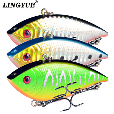 LINGYUE dziļūdens VIB makšķerēšanas ēsma, cieta vobleris ziemas Isca mākslīgā Pesca 7cm 11g makšķerēšanai līdakai