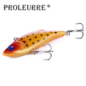 1 buc. Naluci de pescuit tare VIB Rattlin Pescuit 75mm 10g Vibrație de scufundare Rattlin momeală tare Crankbaits cu cârlig înalte Pesca