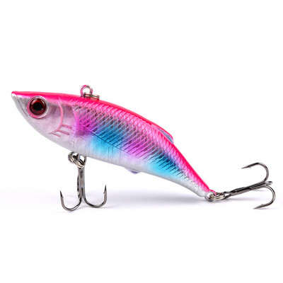 1 buc. Naluci de pescuit tare VIB Rattlin Pescuit 75mm 10g Vibrație de scufundare Rattlin momeală tare Crankbaits cu cârlig înalte Pesca