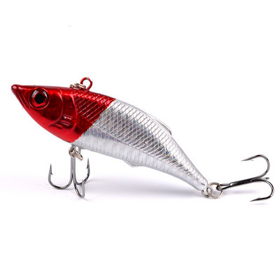 1 buc. Naluci de pescuit tare VIB Rattlin Pescuit 75mm 10g Vibrație de scufundare Rattlin momeală tare Crankbaits cu cârlig înalte Pesca