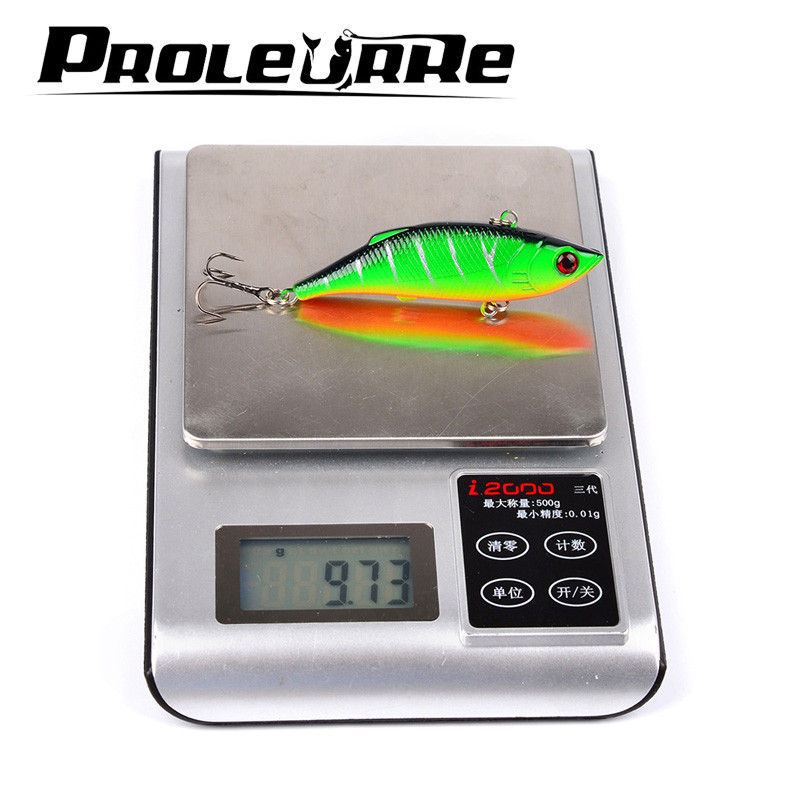 1 buc. Naluci de pescuit tare VIB Rattlin Pescuit 75mm 10g Vibrație de scufundare Rattlin momeală tare Crankbaits cu cârlig înalte Pesca