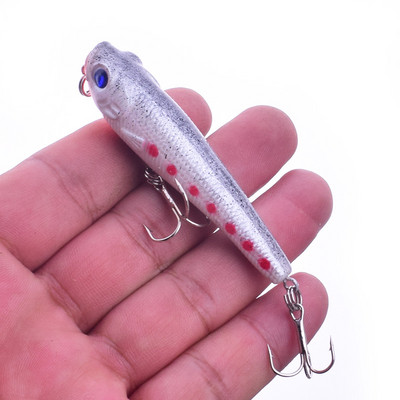 1 tk pliiatsiga püügilant 55 mm 8,2 g vee peal ujuv vobler kunstlik kõva sööt Crankbait Pesca Minnows kalastustarbed