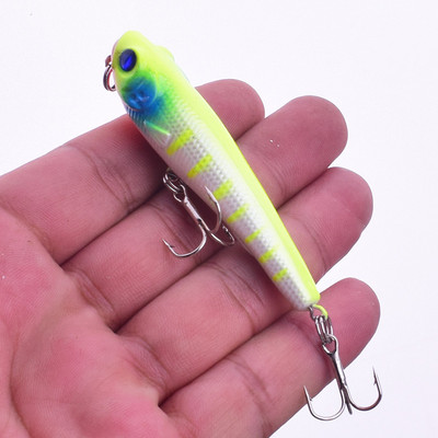 1 tk pliiatsiga püügilant 55 mm 8,2 g vee peal ujuv vobler kunstlik kõva sööt Crankbait Pesca Minnows kalastustarbed